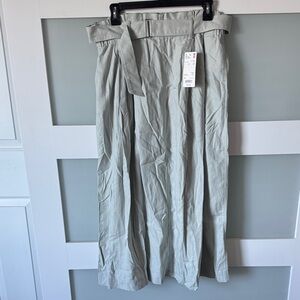 High-Waisted Linen Maxi Skirt